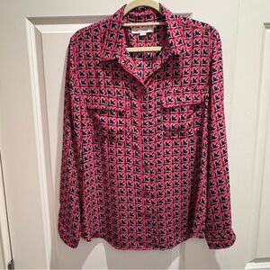 LOFT Patterned Blouse NWOT - XL